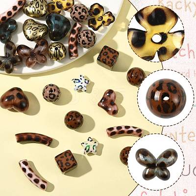 38Pcs Transparent Acrylic Beads OACR-FS0002-71-1
