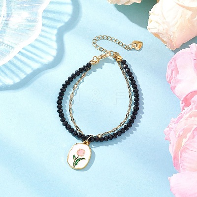 Natural Malaysia Jade Multi-strand Bracelets BJEW-JB12439-04-1