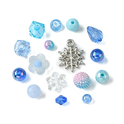 Mixed Styles Transparent Acrylic Beads MACR-FS0001-60-1