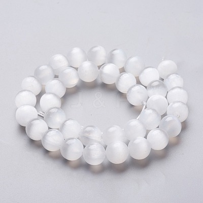 Natural Selenite Beads Strands G-L552H-16B-1