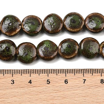 Vintage Style Glazed Porcelain Beads PORC-B002-12-01-1