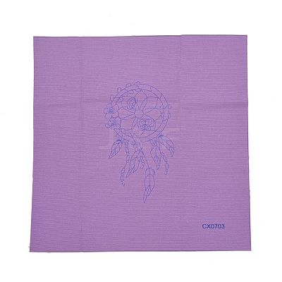 DIY Woven Net/Web with Feather Pattern Embroidery Kit DIY-O021-17B-1