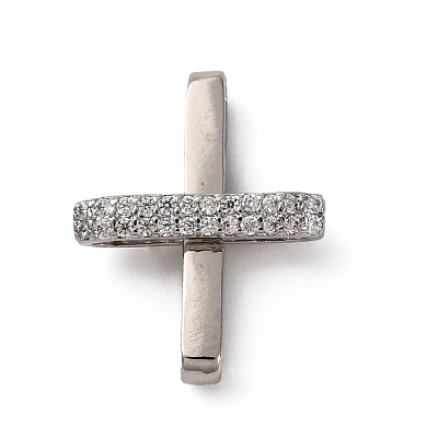 Brass Micro Pave Cubic Zirconia Pendants KK-Q070-01E-P-1