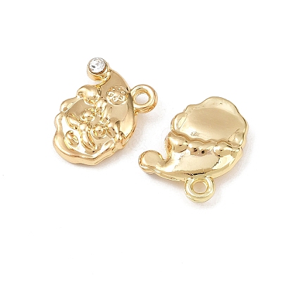 Christmas Alloy with Crystal Rhinestone Charms FIND-G102-02G-02-1