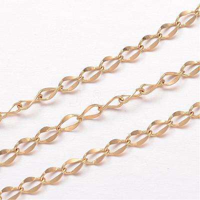 Ion Plating(IP) 304 Stainless Steel Curb Chains CHS-K004-16G-0.4mm-1