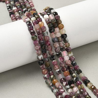 Natural Multicolor Tourmaline Beads Strands G-F619-44-01-1