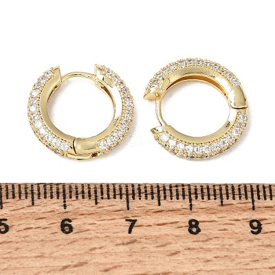 Brass Micro Pave Cubic Zirconia Hoop Earrings KK-CBA8324-24G-04-1