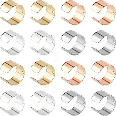 80Pcs 4 Colors 304 Stainless Steel Ear Cuff Findings STAS-UN0023-17-1