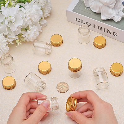 20Pcs Clear Glass Bottles Bead Containers CON-SC0001-11G-01-1