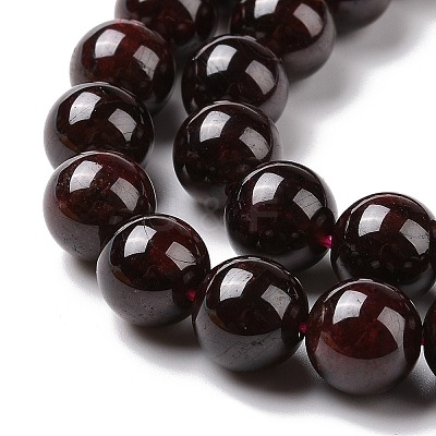 Natural Garnet Round Beads Strands LS-G-A025-02-1