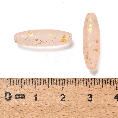 Frosted Glass Beads FGLA-L001-001D-1
