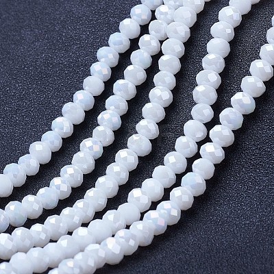Electroplate Glass Beads Strands EGLA-A044-P6mm-B01-1