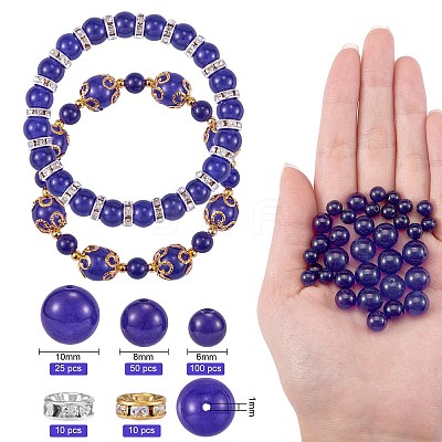 175Pcs Natural Malaysia Jade Beads for DIY Jewelry Making DIY-SZ0005-97-1