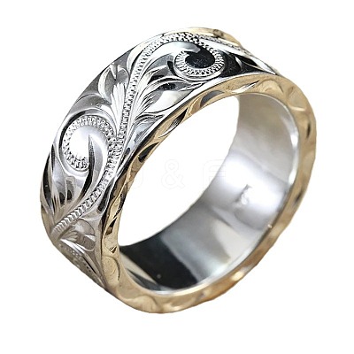 Sculptured Vine Pattern Brass Finger Rings for Women FS-WGD177A-02-1