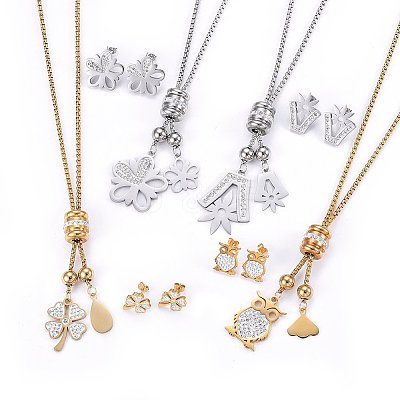 304 Stainless Steel Jewelry Sets SJEW-H146-07M-1