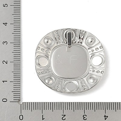 304 Stainless Steel Pendant Cabochon Settings STAS-D376-12P-1