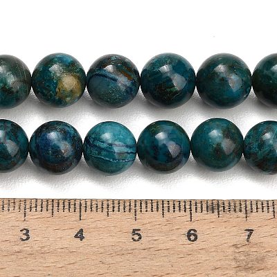 Natural Chrysocolla Beads Strands G-G475-A03-10mm-1