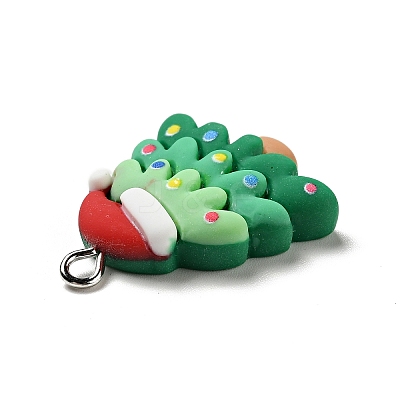 Christmas Opaque Resin Pendants X-RESI-G043-B03-1