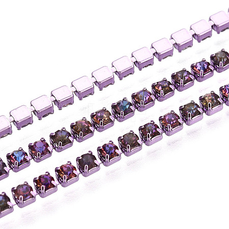 Iron Rhinestone Cup Chains CH-T006-05B-04-01-1