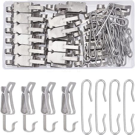 SUPERFINDINGS 60Pcs 2 Style Aluminum Roof De-Icing Cable Clips & Cable Spacers AJEW-FH0002-22-1