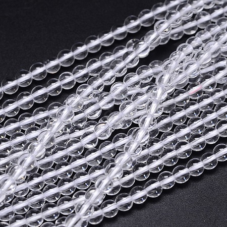 Round Natural Grade AA Quartz Crystal Beads Strands LS-G-H1648-6mm-01N-AA-1