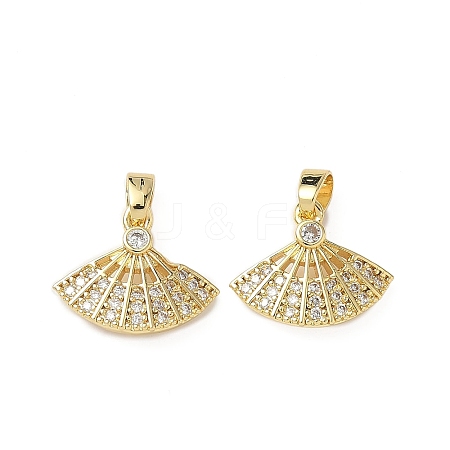 Brass Micro Pave Cubic Zirconia Pendants KK-I371-37G-01-1