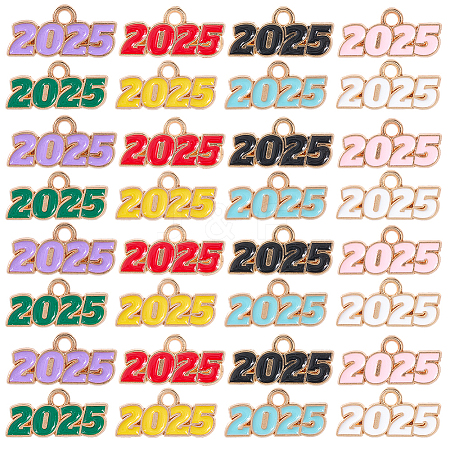 48Pcs 8 Colors Alloy Enamel Pendants ENAM-SP0001-03-1