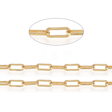 3.28 Feet Soldered Brass Paperclip Chains X-CHC-D025-04G-1