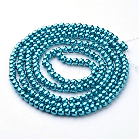 Glass Pearl Beads Strands X-HY-4D-B52-1