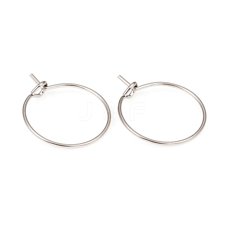 316L Surgical Stainless Steel Hoop Earring Findings STAS-G229-07P-01-1