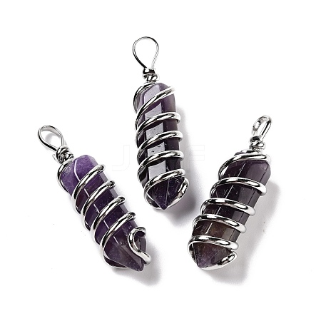 Natural Amethyst Big Pendants G-I322-05P-03-1