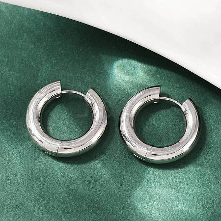 202 Stainless Steel Polishing Hoop Earrings EJEW-M106-02P-04-1