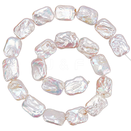 1 Strand Natural Baroque Pearl Keshi Pearl Beads Strands PEAR-SC0001-48-1