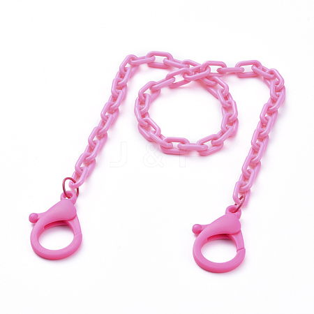 Personalized ABS Plastic Cable Chain Necklaces NJEW-JN02849-02-1