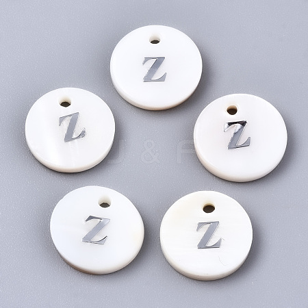 Natural Freshwater Shell Pendants SHEL-Q018-01A-Z-P-1