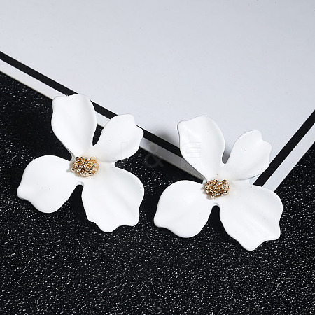 Flower Alloy Stud Earrings WGD3727-01-1