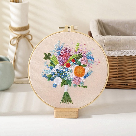 DIY Bouquet Pattern Embroidery Kit LS-DIY-O021-15A-1