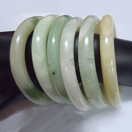 Natural New Jade Bangles X-BJEW-G187-1-1