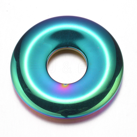 Electroplate Non-magnetic Synthetic Hematite Pendants G-F337-49-01-1
