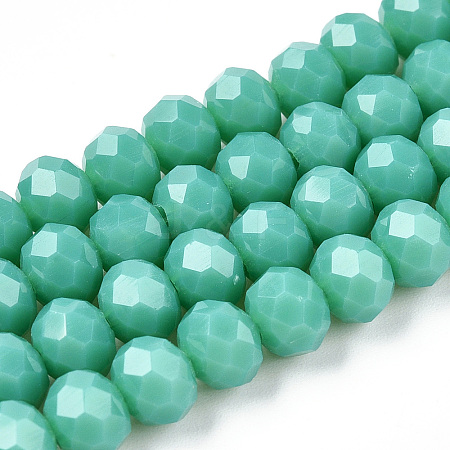 Opaque Solid Color Glass Beads Strands EGLA-A034-P1mm-D31-1