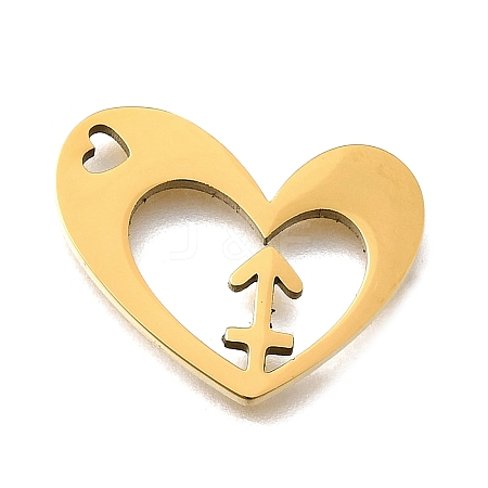 201 Stainless Steel Pendants STAS-A116-01G-09-1