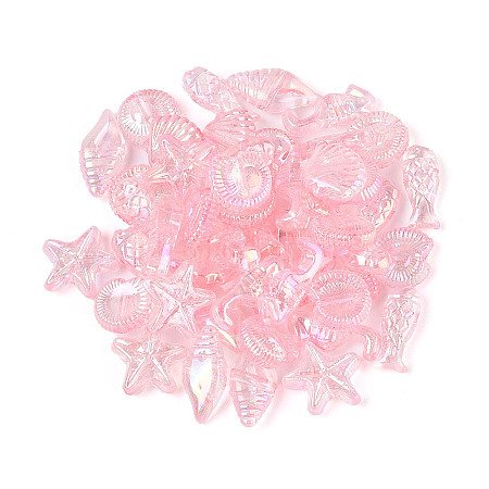 Ocean Theme Transparent Acrylic Beads TACR-T028-69A-1
