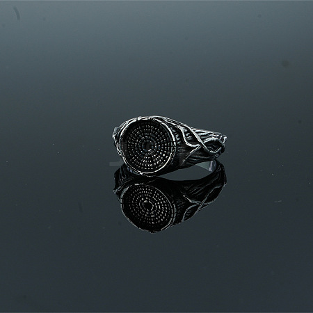 Vintage 304 Stainless Steel Finger Rings for Men WG5271E-01-1