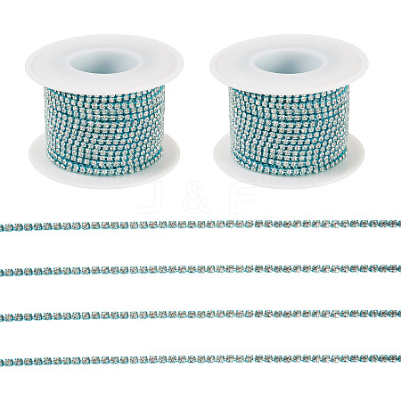 2 Roll Electrophoresis Iron Rhinestone Strass Chains CHC-TA0001-38B-1