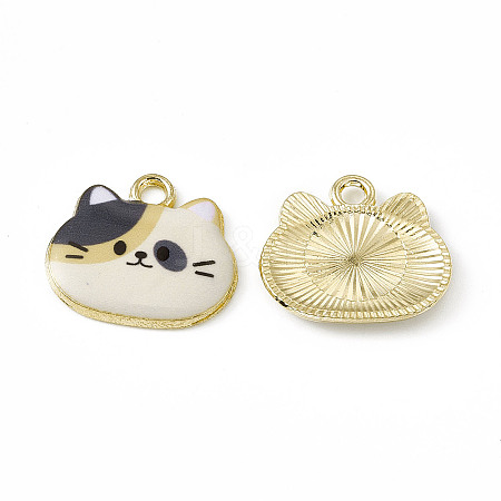 Painted Alloy Pendants PALLOY-P288-02G-02-1