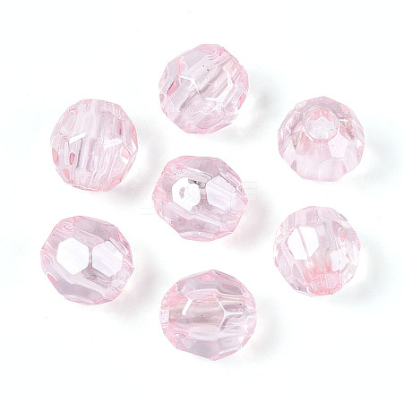 Transparent Acrylic Beads TACR-T028-61A-1