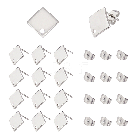 Unicraftale 304 Stainless Steel Stud Earring Findings STAS-UN0019-66P-1