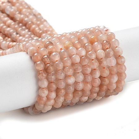 Natural Multi-Moonstone Beads Strands G-J400-D04-01-1