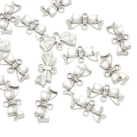 Bowknot Alloy Links connectors X-EA11930Y-NF-1