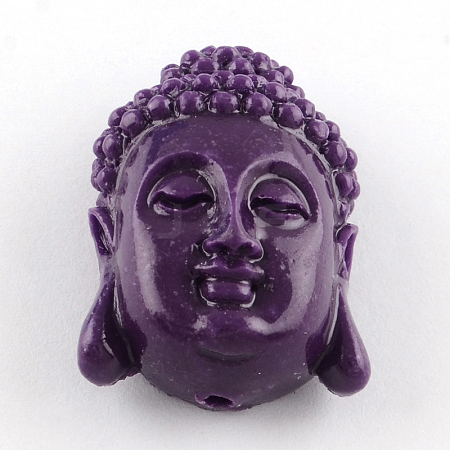 Dyed Buddha Head Synthetical Coral Beads CORA-R011-17G-1